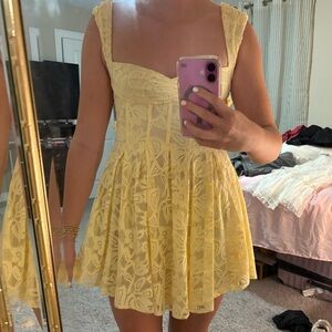 For Love And Lemons Sunny Lace Mini Dress